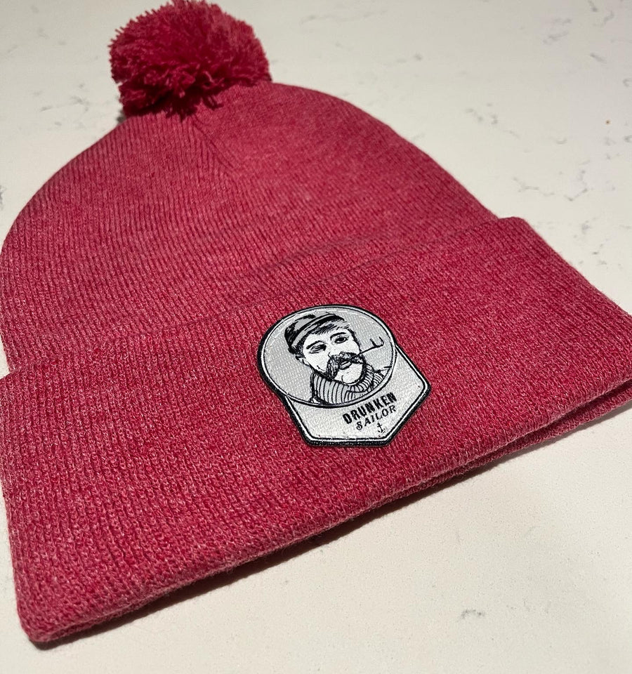 Pom Pom Drunken Sailor Patch Toque