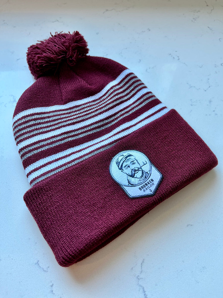 Pom Pom Drunken Sailor Patch Toque